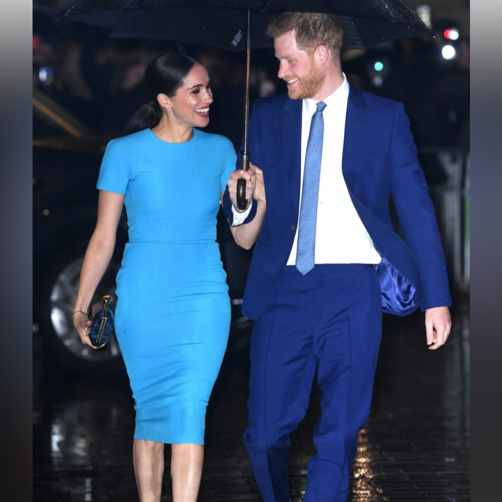 Victoria Beckham Teal Midi Dress